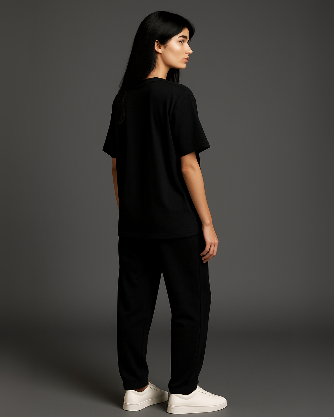 WOMEN'S SHADOW BLACK CO-ORDS SET (BLACK AND BLACK)