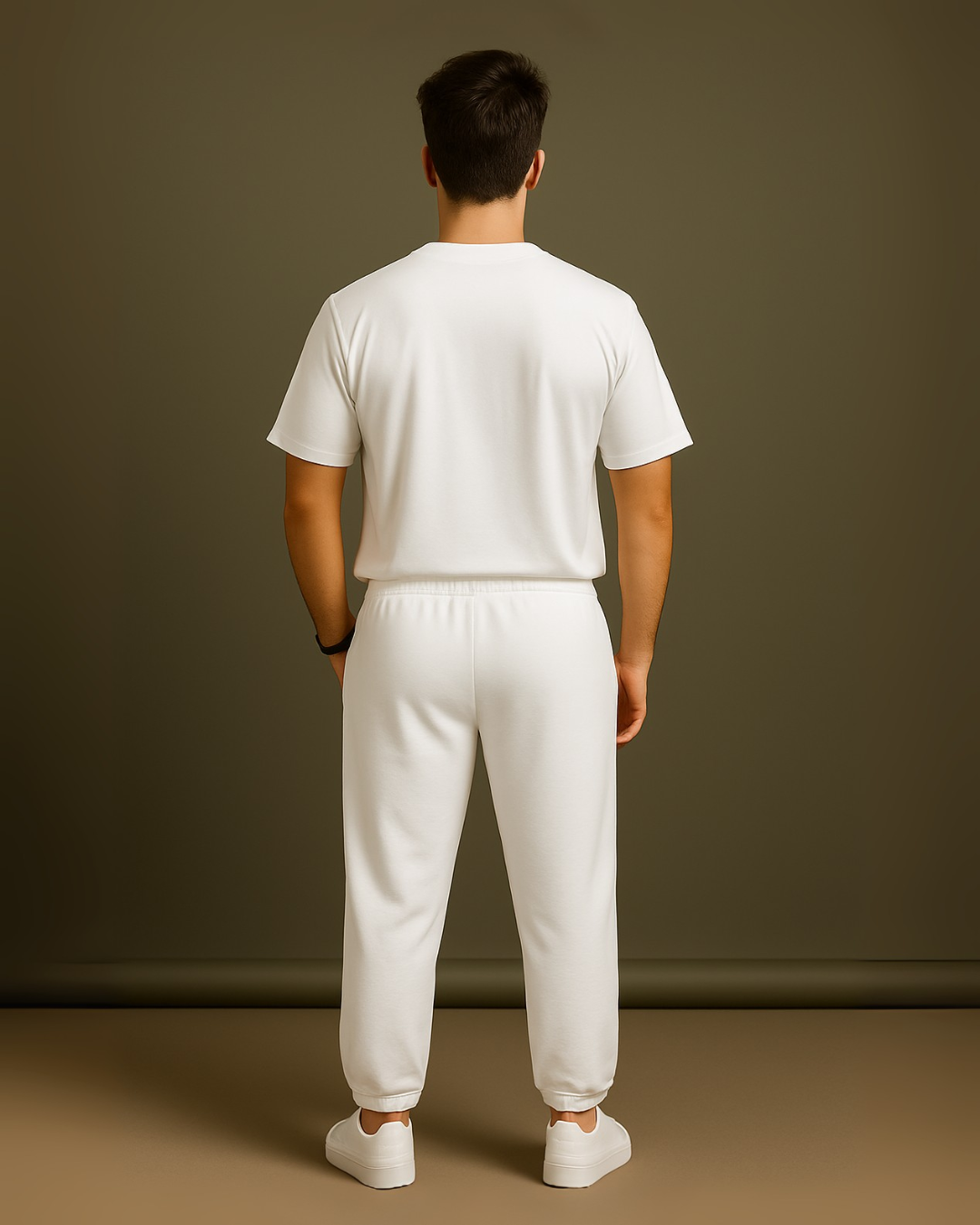 MEN'S IVORY WHITE CO-ORDS SET (WHITE AND WHITE)