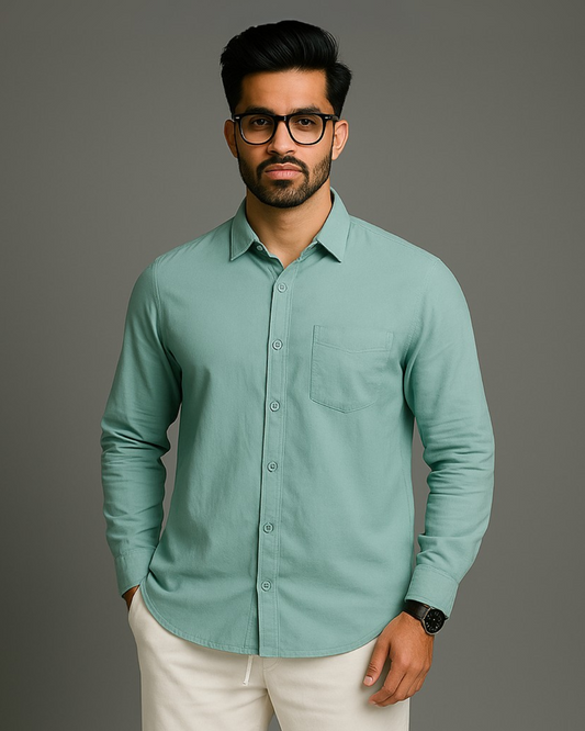 MEN'S MINT LEAF FULL SLEEVE SHIRT