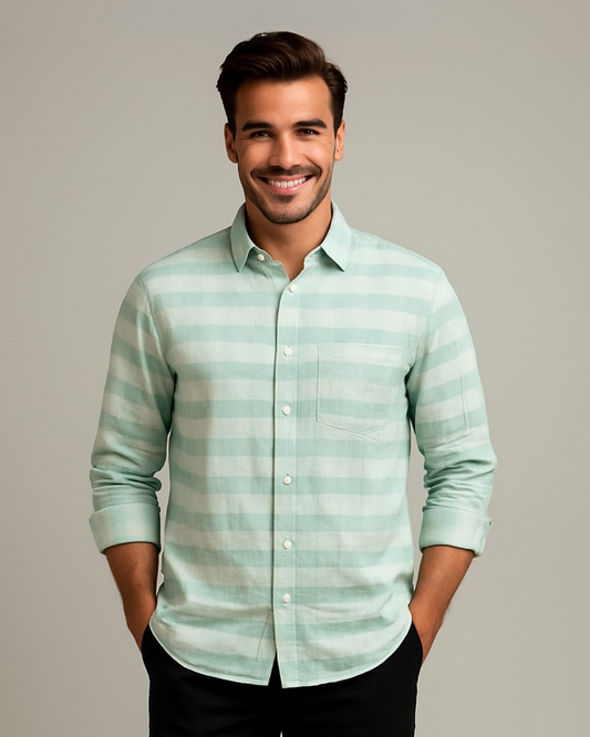 MEN'S PINE STRIPE FULL SLEEVE SHIRT