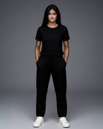 WOMEN'S SHADOW BLACK CO-ORDS SET (BLACK AND BLACK)