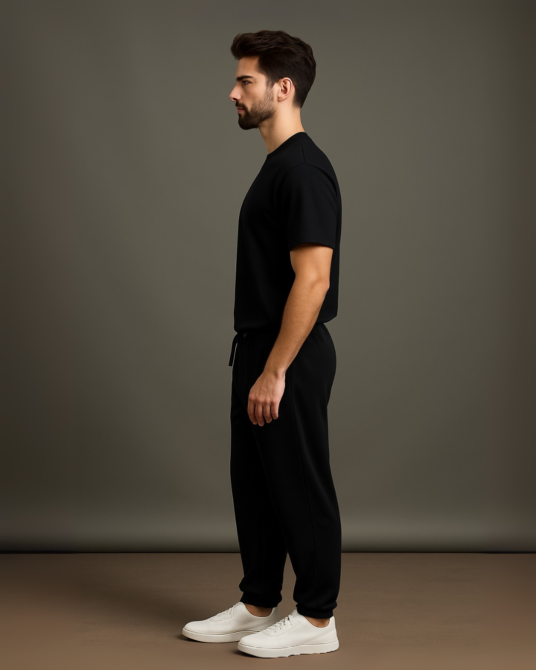 MEN'S SHADOW BLACK CO-ORDS SET (BLACK AND BLACK)