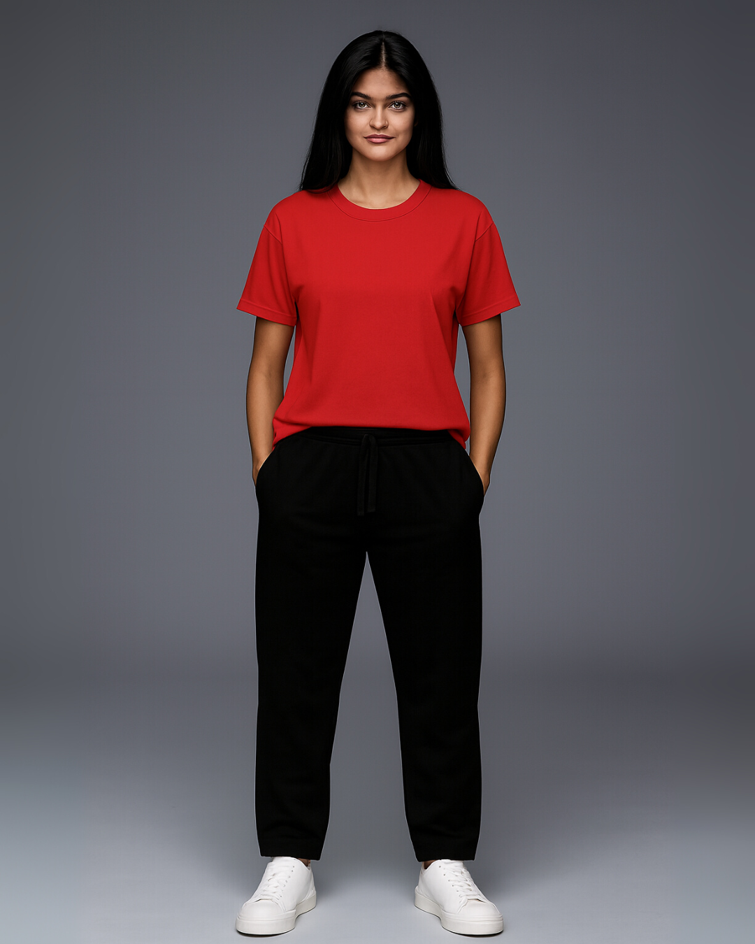 WOMEN'S SCARLET BLACK CO-ORDS SET (RED AND BLACK)