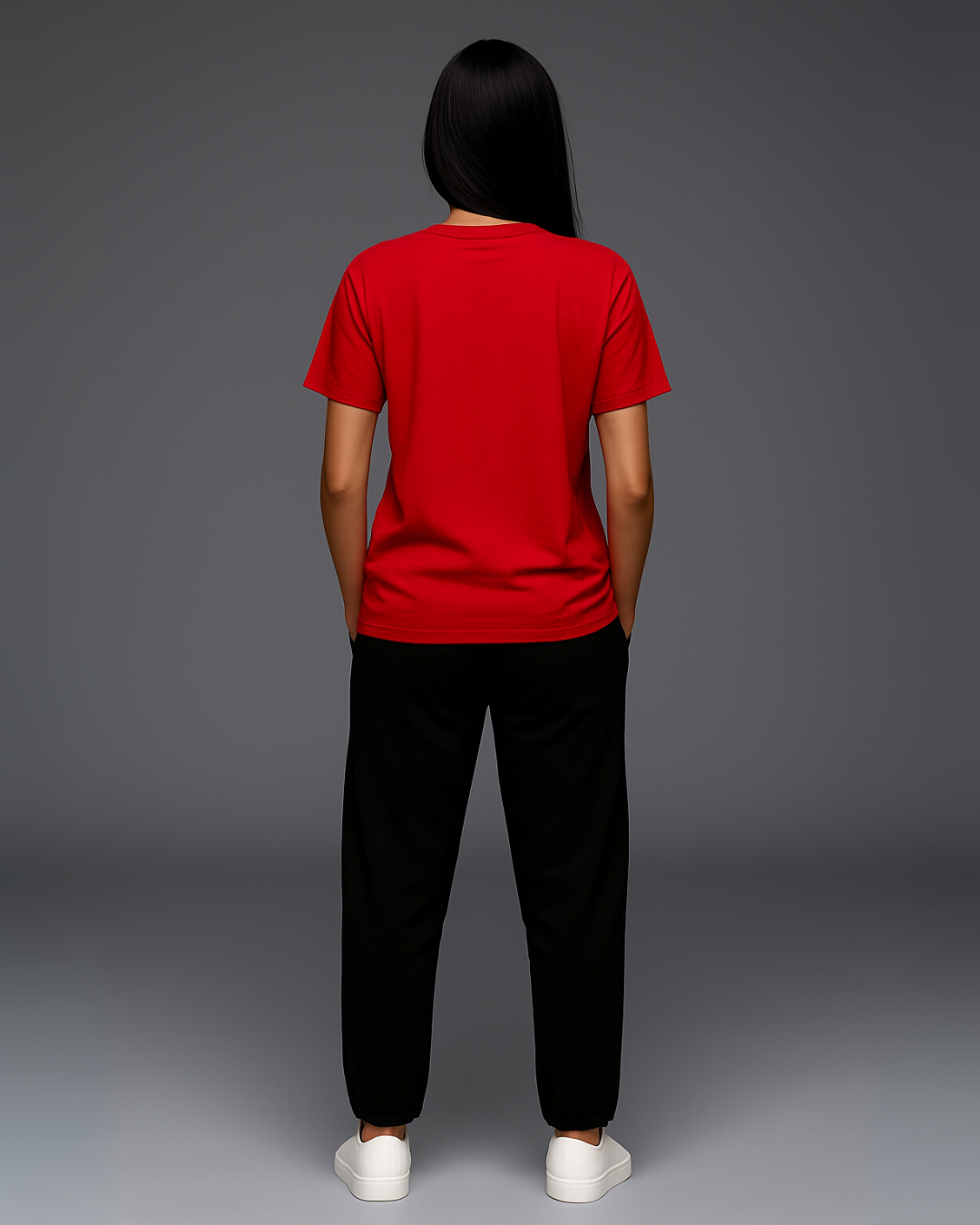 WOMEN'S SCARLET BLACK CO-ORDS SET (RED AND BLACK)